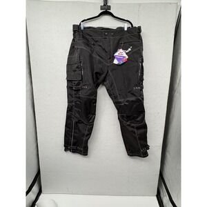 HWK Mens Black Reissa Power Skin Motorcycle Riding Pants 4XL Air Ventilation